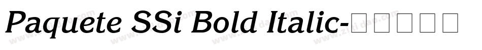 Paquete SSi Bold Italic字体转换